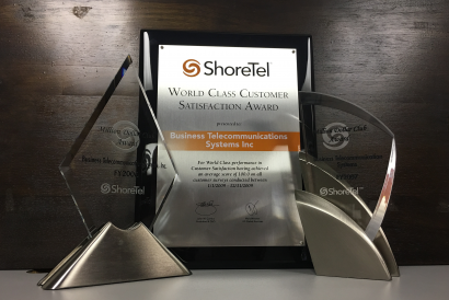 Satisfaction-100 BTS earned ShoreTel’s World Class Customer SAT Score of 100%. about voice and data
