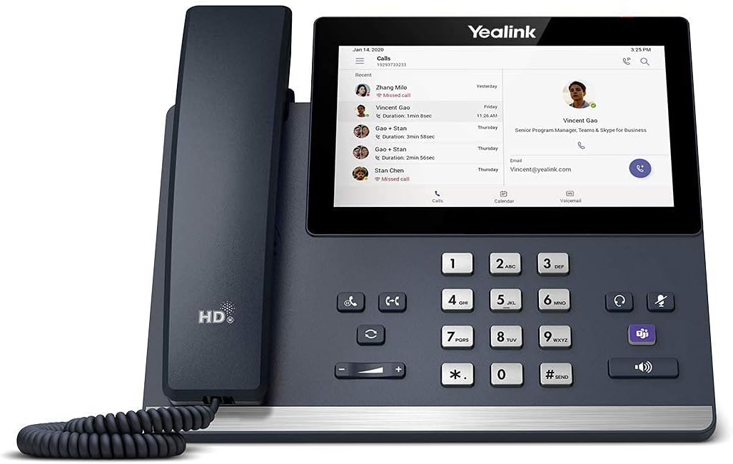 The Microsoft Phone MP56 combines professional hardware and software technology to deliver crystal-clear voice communications. Thanks to Yealink Optima HD voice, Noise Proof Technology, and the hardware of a full-duplex hands-free speakerphone with AEC and HAC handset, MP56 delivers an excellent audio experience in an open workspace.