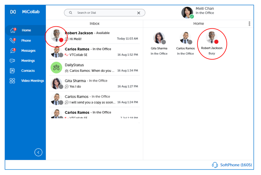 Ending Call with MS Team on Mitel status change