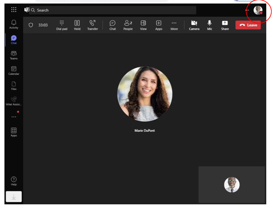 Ending MS Teams Call status change