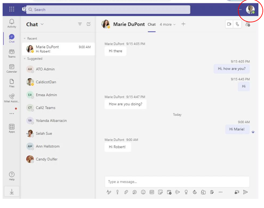 MS Teams Away status changed manually