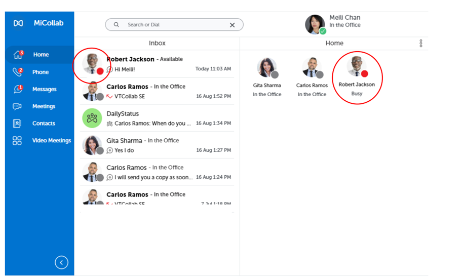 MS Teams Status Changes reflected in MiCollab