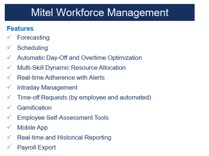 Optimize Productivity with Mitel Workforce Management Features